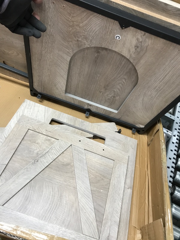 Photo 1 of unipaws Cat Litter Box Enclosure with Top Opening Weathered Grey