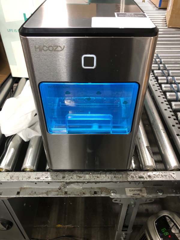 Photo 1 of HiCOZY Countertop Nugget Ice Maker, Compact Sonic Ice Maker, Produce Ice in 5 Mins, 55LB Per Day, Self-Cleaning and Automatic Water Refill, Suitable for Christmas, Home, Office, Party, Bar (Black) Standard Black 1