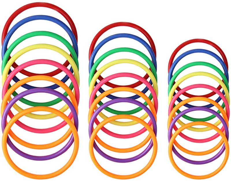 Photo 1 of 24 pcs plastic ring toss game set rings 