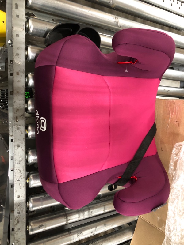 Photo 2 of Diono Solana 2 No Latch, XL Lightweight Backless Belt-Positioning Booster Car Seat, 8 Years 1 Booster Seat, Pink NEW! Vehicle Belt Connect Single Pink