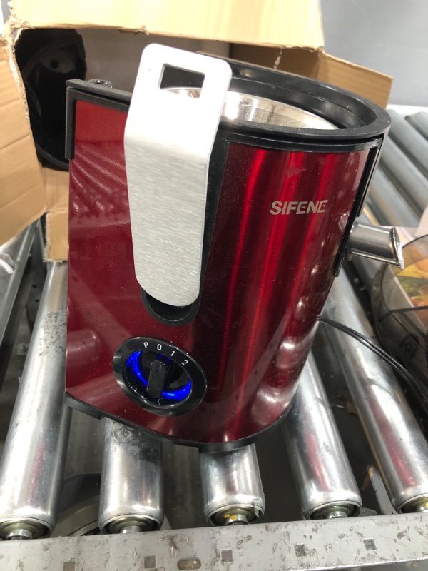 Photo 2 of SiFENE Juicer Machine, 800W Juicer with 3.2" Big Mouth for Whole Fruits and Veggies, Juice Extractor with 3 Speeds Settings, Easy to Clean Red-800W