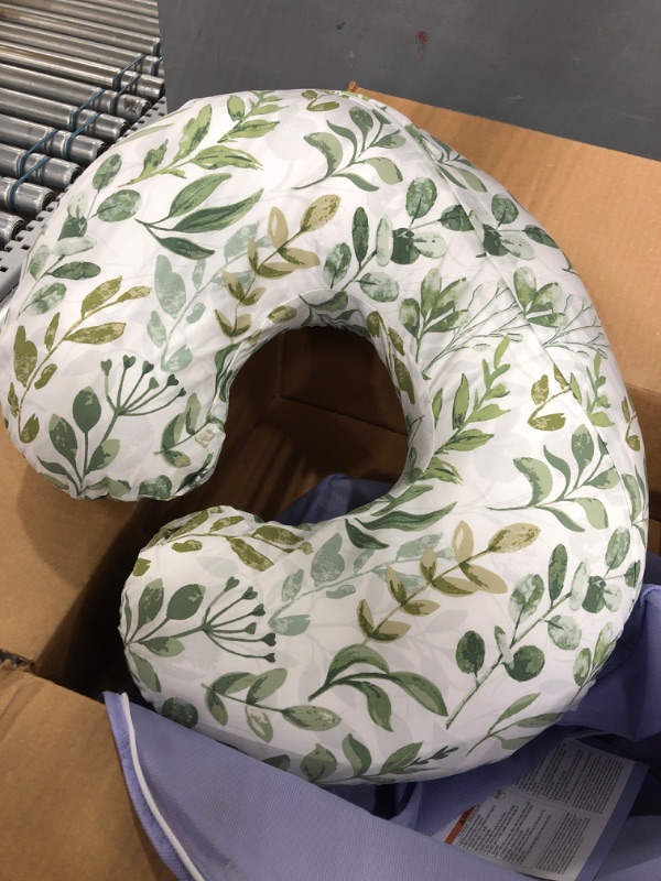 Photo 3 of Boppy Nursing Pillow and Positioner—Original | Green Foliage | Breastfeeding, Bottle Feeding, Baby Support | with Removable Cotton Blend Cover