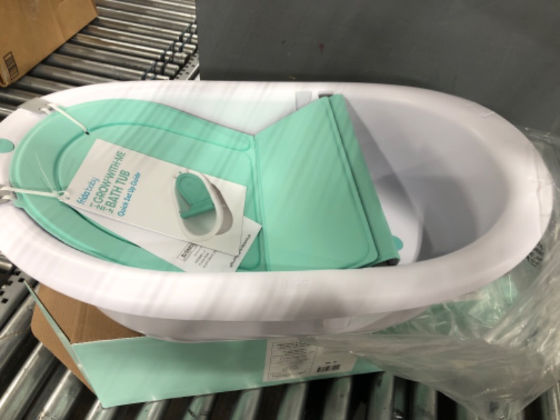 Photo 2 of 4-in-1 Grow-with-Me Bath Tub by Frida Baby Transforms Infant Bathtub to Toddler Bath Seat with Backrest for Assisted Sitting in Tub