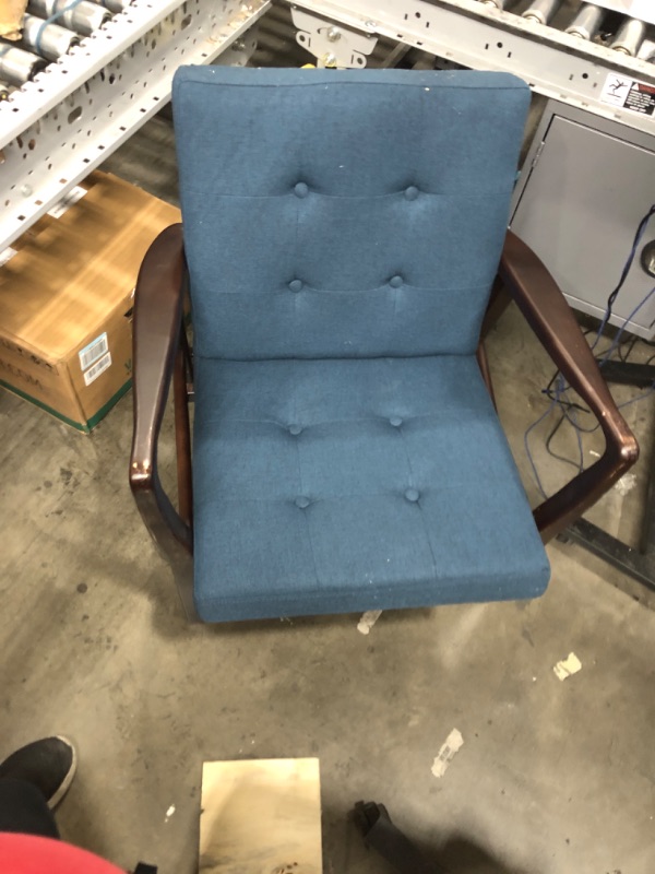 Photo 4 of *** SCRATHED AND SCUFFS *** Christopher Knight Home Brayden Fabric Club Chair, Navy Blue