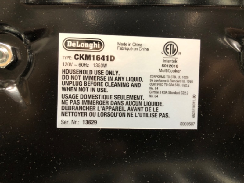 Photo 5 of De'Longhi Livenza 7-in-1 Multi-Cooker Programmable SlowCooker, Bake, Brown, Saute, Rice, Steamer & Warmer, Easy to Use and Clean, Nonstick Dishwasher Safe Pot, (6-Quart), Stainless Steel