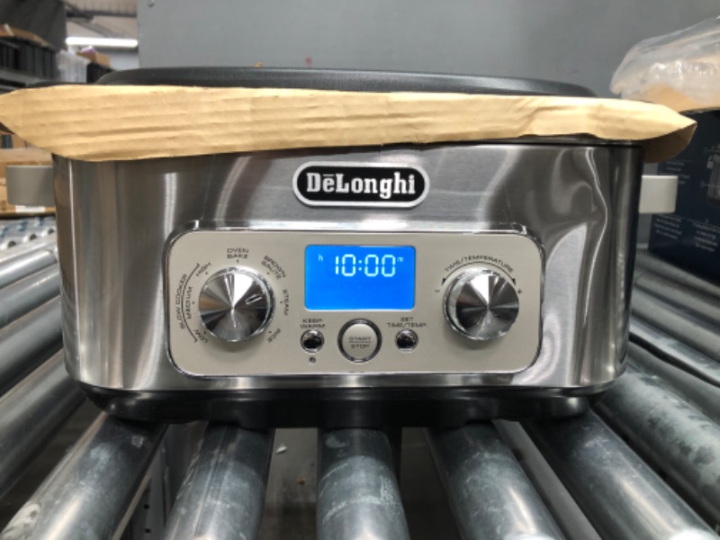 Photo 2 of De'Longhi Livenza 7-in-1 Multi-Cooker Programmable SlowCooker, Bake, Brown, Saute, Rice, Steamer & Warmer, Easy to Use and Clean, Nonstick Dishwasher Safe Pot, (6-Quart), Stainless Steel