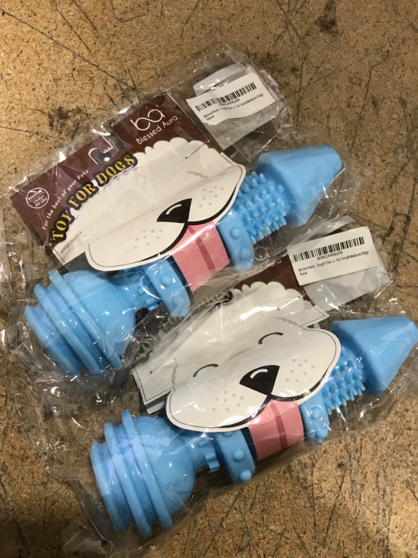 Photo 2 of (PACK OF 2) Blessed Aura Dog Chew Toys for Aggressive Chewers - Durable Dog Teething Toys for Small/Medium & Large Breed - Rubber Dog Toys for Puppies