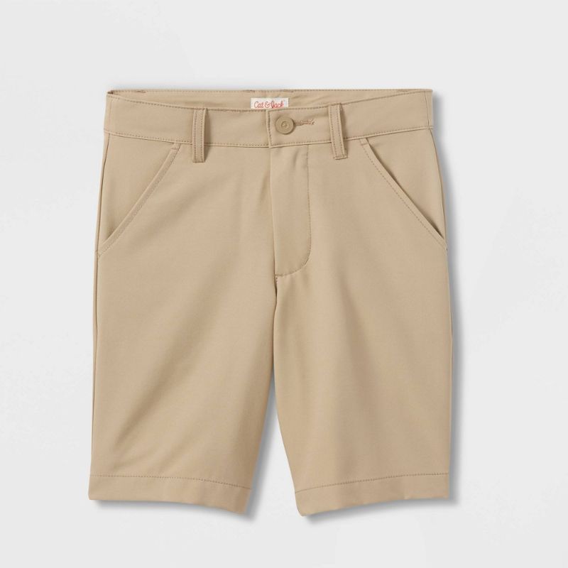 Photo 1 of Boys' Uniform Chino Shorts - Cat & Jack™ Khaki Size 8

