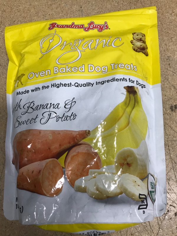 Photo 1 of Grandma Lucy's Organic Oven Baked Dog Treats - Banana & Sweet Potato, 14 oz UNKNOWN EXPIRATION DATE
