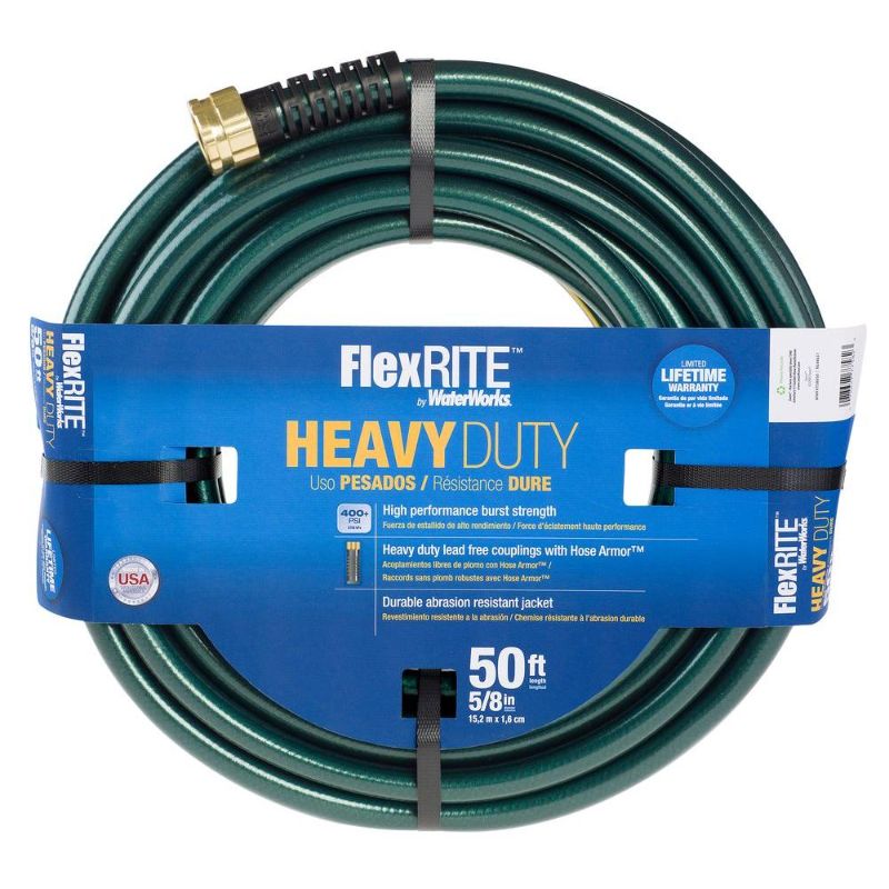 Photo 1 of **PART OF THE HOSE WAS CUT OF **
FlexRITE by WaterWorks 5/8" x 50 ft. Heavy Duty Hose
