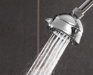 Photo 1 of **SHOWER HEAD ONLY**
5-Spray 3.8 in. Single Wall Mount 1.8 GPM Fixed Shower Head in Chrome
