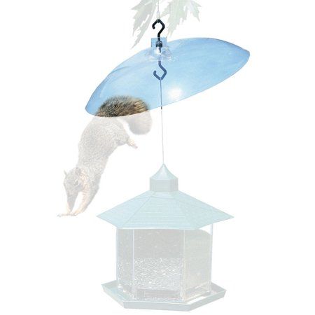 Photo 1 of 16 in. Transparent Squirrel Guard- Protective Dome Cover for Hanging Bird Feeders
