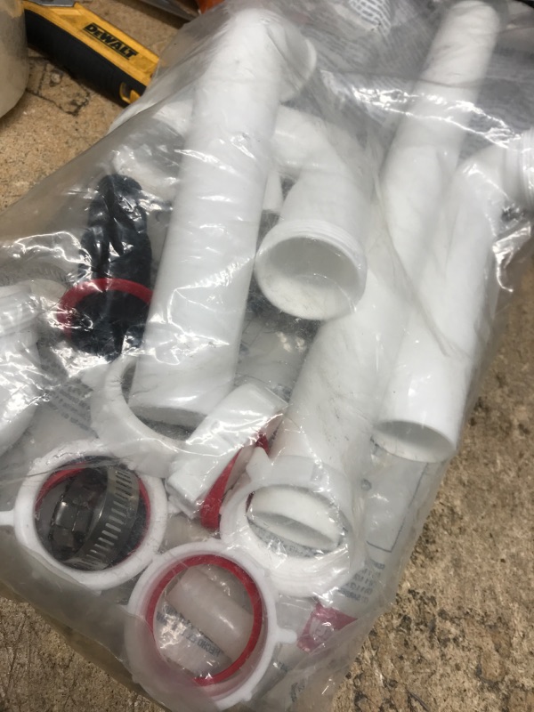 Photo 2 of **MISSING COMPONENTS**
OATEY 1-1/2 in. White Plastic Slip-Joint Garbage Disposal Install Kit with Dishwasher Garbage Disposal Connector
