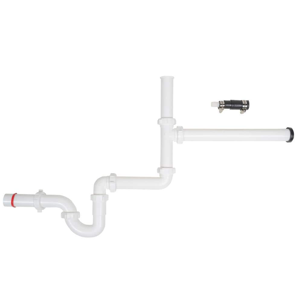 Photo 1 of **MISSING COMPONENTS**
OATEY 1-1/2 in. White Plastic Slip-Joint Garbage Disposal Install Kit with Dishwasher Garbage Disposal Connector

