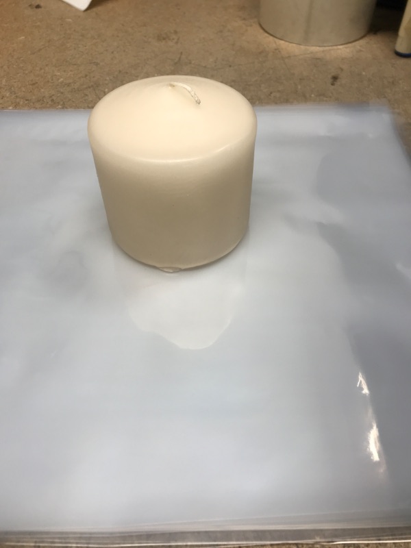 Photo 1 of 1 VANILLA INSCENTED PILLAR CANDLE 3 IN X 3 IN 