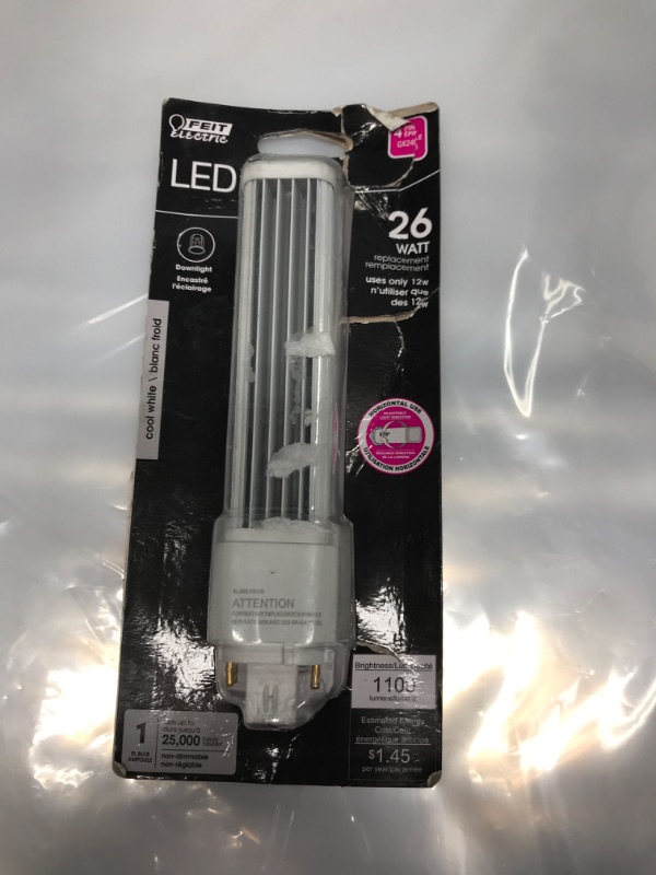 Photo 2 of 26W HORIZONTAL PL LED by Feit Electric MfrPartNo PL26E/H/841/LED