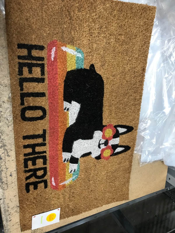 Photo 2 of 16x26 Hello Summer Dog Doormat Natural - Threshold