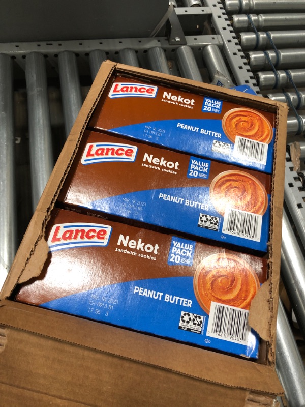 Photo 2 of 3-PACK/ EXPIRED MARCH 18 202
Lance Sandwich Cookies, Nekot Peanut Butter, Value Pack 20 Ct Box