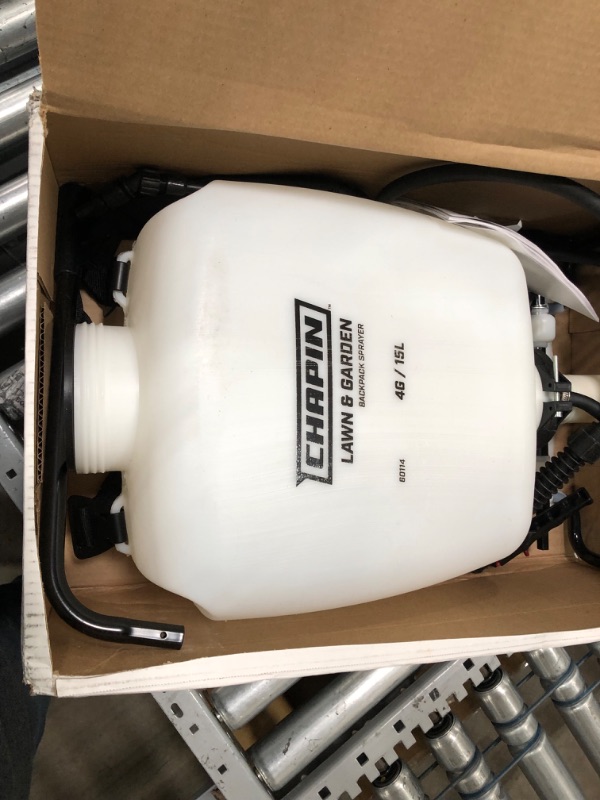 Photo 3 of **USED**
Chapin 60114 4-Gallon Poly Backpack Sprayer with 3-Stage Filtration System for Fertilizers, Herbicides, Weed Killers and Pesticides