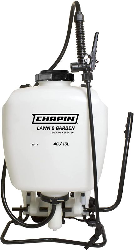 Photo 1 of **USED**
Chapin 60114 4-Gallon Poly Backpack Sprayer with 3-Stage Filtration System for Fertilizers, Herbicides, Weed Killers and Pesticides