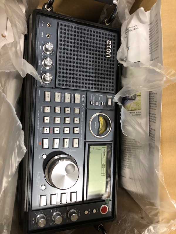 Photo 1 of Eton - Elite 750, The Classic AM/FM/LW/VHF/Shortwave Radio with Single Side Band, 360° Rotating AM Antenna, 1000 Channels, Back-Up Battery Packs, Commitment to Preparedness