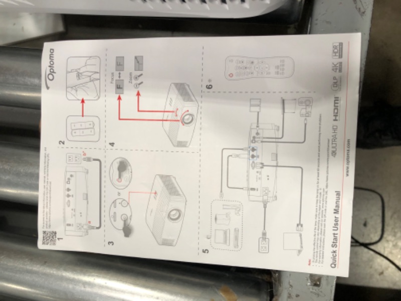 Photo 7 of **item missing cable-unable to test**
Optoma UHD38x Bright, True 4K UHD Gaming Projector 