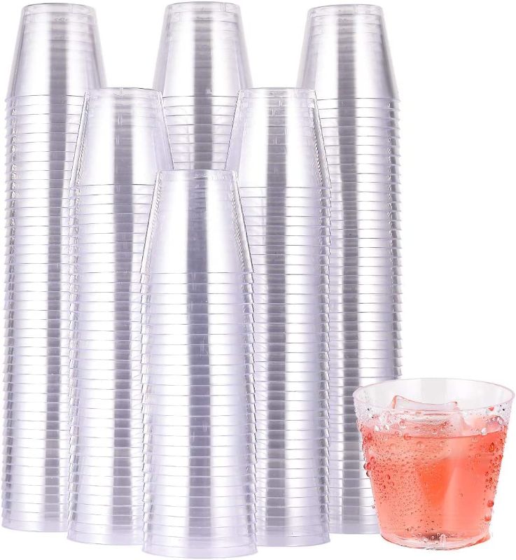 Photo 1 of 100 PACK Plastic Shot Glasses-1 Oz Disposable Cups-1 Ounce Tasting Cups-Party Cups Ideal for Whiskey, Wine Tasting, Food Samples, Perfect for Thankgiving Halloween Christmas Parties