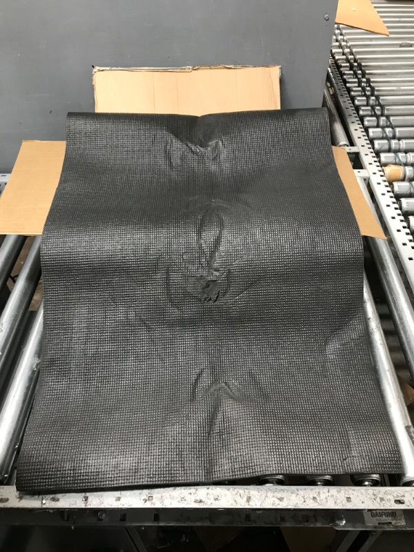 Photo 1 of 64"x24" Black/Charcoal Thin Yoga Mat (***slight damages, see photos***) approx. 0.125 inch thickness