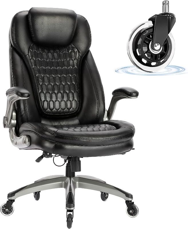 Photo 1 of COLAMY Executive Home Office Chair- Black