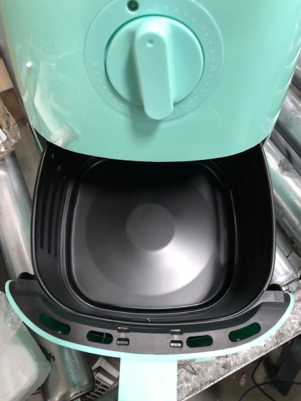 Photo 3 of Chefman TurboFry 2-Quart Air Fryer, Dishwasher Safe Basket & Tray, Use Little to No Oil For Healthy Food, 60 Minute Timer, Fry Healthier Meals Fast, Heat And Power Indicator Light, Temp Control, Mint Mint - 2 Quart