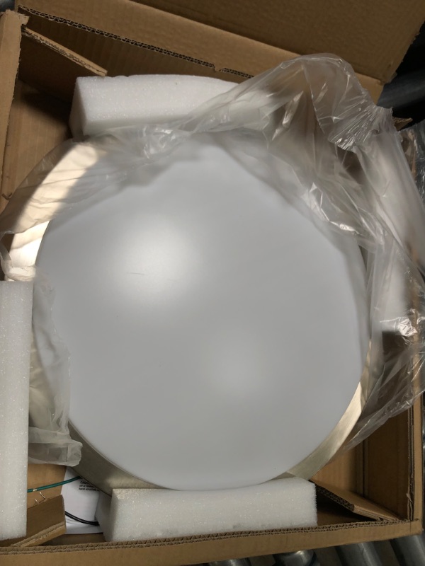 Photo 1 of 16 inch Dimmable LED Flush Mount Ceiling Light Fixture, Brushed Nickel, 36W, 2200LM, 2.7/3/3.5/4K/5K Adjustbale, 120°Light Angle, CRI80, Ceiling Lamp for Bedroom, Kitchen, Office, Garage, ETL Listed 16 inch Brushed Nickel.1