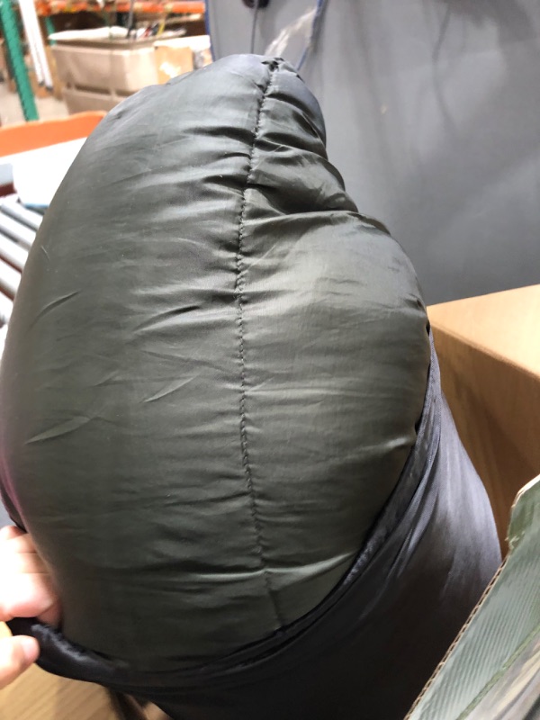 Photo 5 of **ZIPPER IS BROKEN**
Coleman 0°F Mummy Sleeping Bag for Big and Tall Adults | North Rim Cold-Weather Sleeping Bag Olive