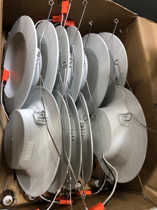 Photo 3 of Amico 5/6 inch 3CCT LED Recessed Lighting 12 Pack, Dimmable, IC & Damp Rated, 12.5W=100W, 950LM Can Lights with Baffle Trim, 3000K/4000K/5000K Selectable, Retrofit Installation - ETL & FCC Certified 3000k/4000k/5000k-3cct 5/6 Inch