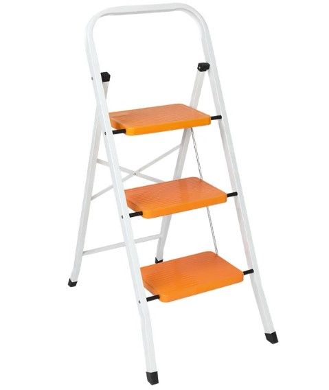 Photo 1 of Baker Folding 2 ft Steel Step ladder with 300 lb. Load Capacity
