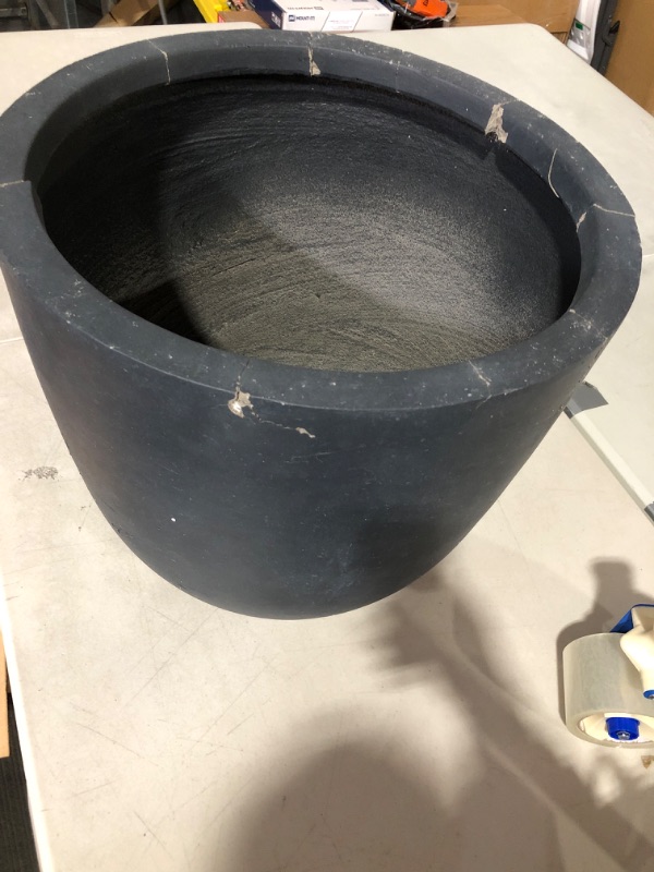 Photo 10 of **USED** Kante AC0050C-60121 Large Concrete Planters, Drainage Hole, 18" x 18" x 17", Dark Gray Dark Gray 18"W Planters