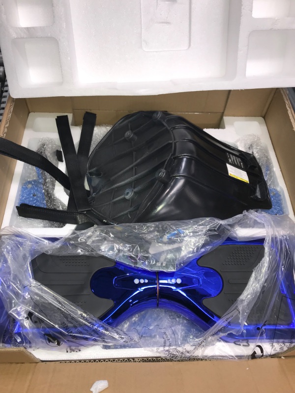 Photo 5 of EVERCROSS Hoverboard, Self Balancing Scooter Hoverboard with Seat Attachment, 6.5" Hover Board Scooter with Bluetooth Speaker & LED Lights, Hoverboards Suit for Kids Blue+Kart Blue