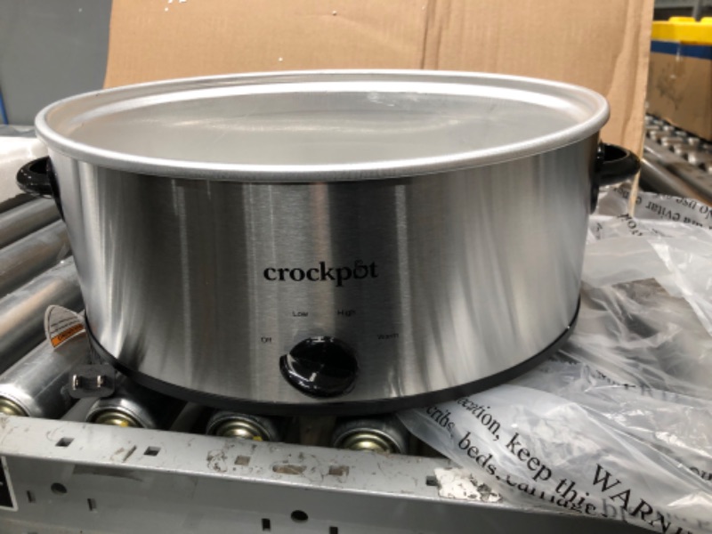 Photo 4 of Crock-Pot 7-Quart Oval Manual Slow Cooker | Stainless Steel (SCV700-S-BR)
