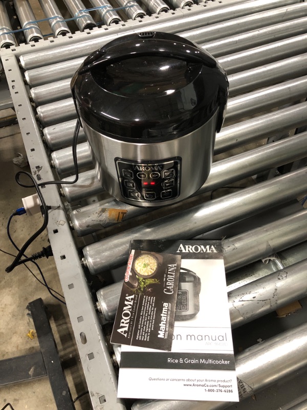 Photo 1 of Aroma Housewares ARC-914SBD Digital Cool-Touch Rice Grain Cooker and Food Steamer, Stainless, Silver, 4-Cup (Uncooked) / 8-Cup (Cooked) Basic