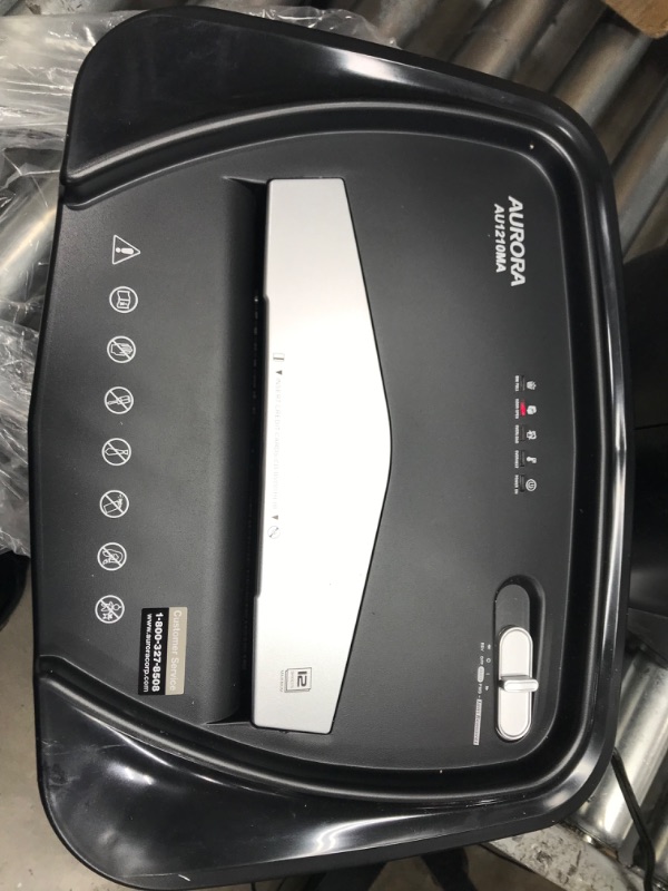 Photo 3 of Aurora AU1210MA Professional Grade High Security 12-Sheet Micro-Cut Paper/ CD and Credit Card/ 60 Minutes Continuous Run Time Shredder