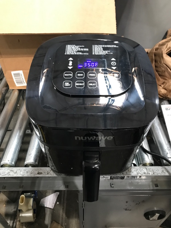 Photo 2 of Nuwave Brio 7-in-1 Air Fryer Oven, 7.25-Qt with One-Touch Digital Controls, 50°- 400°F Temperature Controls in 5° Increments, Linear Thermal (Linear T) for Perfect Results, Black
