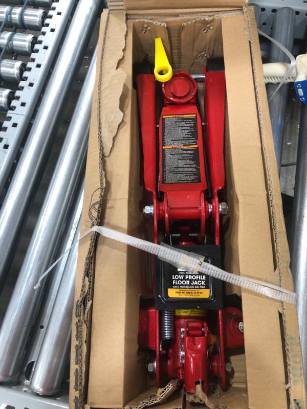 Photo 2 of BIG RED T825051 Torin Hydraulic Low Profile Trolley Service/Floor Jack with Single Piston Quick Lift Pump, 2.5 Ton (5,000 lb) Capacity, Red