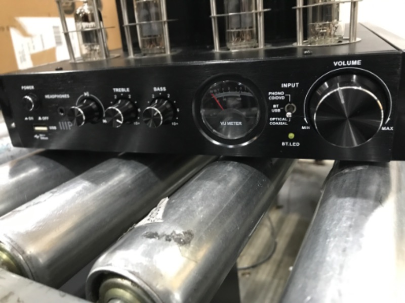 Photo 5 of Monoprice Stereo Hybrid Tube Amplifier 2019 Edition, 25 Watt with Bluetooth, Wired RCA, Optical, Coaxial, and USB Connections, and Subwoofer Out