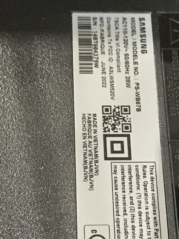 Photo 3 of SAMSUNG HW-Q600B 3.1.2ch Soundbar w/Dolby Audio, DTS:X, Q Symphony, Adaptive Sound & 9500S Rear Speaker Kit - Wireless Dolby Atmos/DTS: X (SWA-9500S, 2021 Model) HW-Q600B Soundbar w/ Rear Speakers