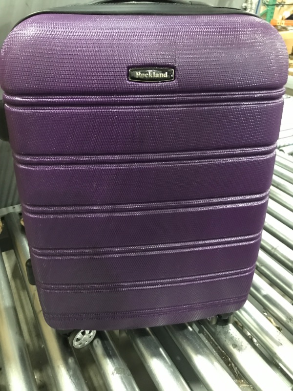 Photo 3 of Rockland Melbourne Hardside Expandable Spinner Wheel Luggage, Purple, Carry-On 20-Inch 20 inches Purple