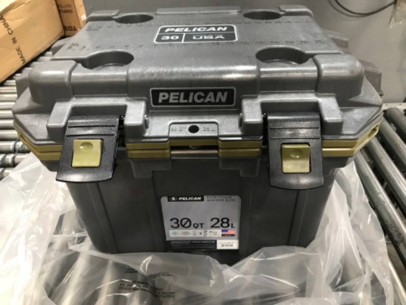 Photo 2 of Pelican 30 Quart Elite Cooler Gun Metal/OD Green