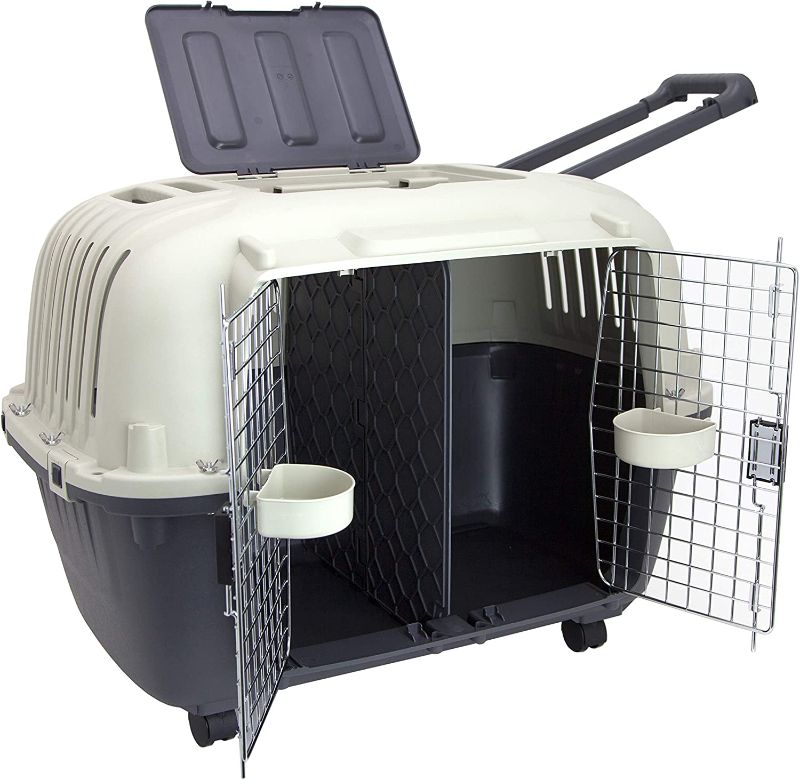 Photo 1 of   SportPet Designs Double Wire Door Plastic Kennel (CM-0699-CS01)