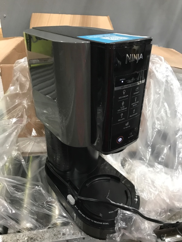 Photo 3 of ***TESTED/ TURNS ON*** Ninja NC299AMZ CREAMi Ice Cream Maker, for Gelato, Mix-ins, Milkshakes, Sorbet, Smoothie Bowls & More, 7 One-Touch Programs, with (1) Pint Container & Lid, Compact Size, Perfect for Kids, Matte Black 1 Pint + Lid