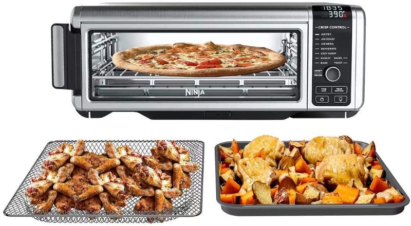 Photo 1 of ***TESTED/ TURNS ON*** Ninja Foodi 9-in-1 Digital Air Fry Oven Air Fry, Air Roast, Air Broil, Bake, Bagel, Toast, Dehydrate, Keep Warm, and Reheat - Stainless Steel
