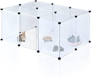 Photo 1 of BRIAN & DANY Pet Playpen, Portable Plastic Yard Fence for Small Animals with Door, 18 Panels, 17.7 X 13.8 inches,