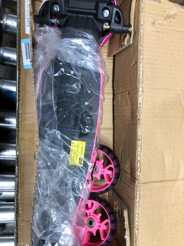 Photo 2 of 3 Wheeled Scooter for Kids - Stand & Cruise Child/Toddlers Toy Folding Kick Scooters w/Adjustable Height, Anti-Slip Deck, Flashing Wheel Lights, for...
